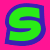 Green letters with blue outlines spell 'sind' on a bright pink background, arranged in a