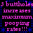 Pixelated text in pink and blue on black background, repeated four times with asterisks between lines.