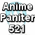 Anime-style character with light blue hair and white face, displayed in two views with text "Anime Paniter 521" above.