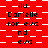 Red background with white checkered pattern and repeated black text reading "ilu Danielle for eva nd eva" in multiple