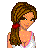 Pixel art contact sheet showing a cartoon female character in pink and white attire with 'DOPX' text, arranged as four 48x48 frames on a transparent background.