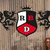 Four distinct pixelated images arranged in a : a shield with 'D' symbols, a group photo, stylized text, and a group of people in a pose