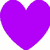 Five heart-shaped icons arranged in a , with four solid color hearts and one rainbow spiral rose icon