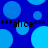 Blue background with light blue circles and repeated text '***alice' in black pixelated font.