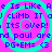 A static image with a bright pink background and cyan spiral patterns, featuring repeated blue pixelated text phrases.