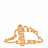Pixelated orange figure in dynamic pose with extended limbs against white background, forming a continuous outline.