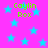 A static image with a bright pink background filled with light blue stars and green text reading 'Caylin Rox' repeated multiple times.
