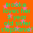 Green text on orange background with pink stars reads "Brooke loves her 3 year old sister stephanie!" in two identical vertical
