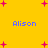 Yellow background with pink plus signs and blue text reading "Alison" in four positions.