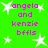 Green background with white star shapes and pink text reading 'angela and kenzie bfils' repeated in a pattern