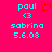 Pixelated cyan text on bright pink background with red heart symbol above 'paul' in left , static display of names and date