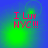 Four identical display red text "I Luv NYC!!!" on a blue-green gradient background with shifting green light effects