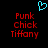 A static digital image with a black background, featuring red pixelated text and a cyan heart symbol.