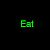 A 50x50 pixel animated buddy icon featuring Bart Simpson from The Simpsons with green text "Eat My Shorts" on a black background, displayed as part of a contact sheet layout.