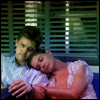 identical images showing a couple embracing, with text changing across the bottom
