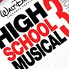 Static image featuring bold black and red text reading 'HIGH SCHOOL MUSICAL' with 'Walt Disney' in smaller text above, all on a white background.