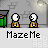 Animated sequence of a pixelated character in yellow clothing with white hair, performing actions against a gray industrial background while speech bubbles change from 'DO IT!' to 'YOU SURE?' then multiple 'BAD IDEA!'