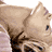 Animated contact sheet showing six sequential frames of a cartoon character with light brown hair and black eyes, wearing a white top with pink accents, in various poses against a gray background.