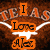 Pixelated orange text "I Love As" on brown background with white streaks, static image.