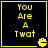 Four identical display yellow text on black background with a small yellow Pac-Man icon in the bottom-right corner of each
