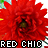 A 48x48 pixel animated buddy icon featuring a red flower with two visible frames showing slight color variation in the text overlay.