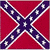 A 2x2 contact sheet of a Confederate battle flag animation with three visible frames showing sequential star positions on red and blue diagonal cross design.
