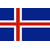 Static 50x50 pixel icon displaying the national flag of Iceland with blue background, red cross, and white border on a gray backdrop.