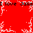 Red background with white pixelated snowflake patterns and repeated black text "I love Julai" in a