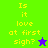 Four display the text "Is it love at first sigh?" with a star icon, each having distinct background colors and star colors