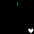 Pixelated heart and cyan 'i' icons on black background with visible animation changes across frames.