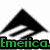 Black triangular shape with white wave-like lines inside, green text 'Emerica.' on black background below.