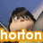 Animated sequence showing a cartoon character reading with text overlays changing from 'horton' to 'hears a who'.