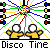Pixelated icon shows two yellow figures with white circular heads under a multicolored light burst, labeled 'Disco Time' at the bottom.