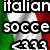 Pixelated icon with Italian flag background and bold text reading 'italian', 'soccer', and '2133' in stacked lines.