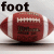 A 3x2 contact sheet of football-themed animated frames showing a Wilson NFL football with text labels above each frame, arranged left-to-right and top-to-bottom.