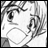 A black-and-white anime-style character face on the left side of a contact sheet, with "Anime IM" and "COM" text on the right side against a black background.