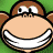 Pixelated monkey face with wide grin on green background, text 'Bobby' and 'Jack' in white and blue on adjacent