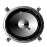 A contact sheet of three grayscale speaker icons arranged in a 2x2 grid with the bottom-right cell empty, each showing slight variations in shading and positioning across frames.