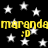 Black background with scattered white stars; yellow text 'marandamaranda' and ':D' repeated twice in pixelated font.