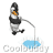 Animated contact sheet of a penguin fishing icon with 10 frames arranged in a 4x3 grid, showing sequential motion across sampled frames.