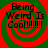 Four identical spiral-patterned with red and green concentric circles display the text "Being Weird Is Cool!!!!!!" in black pixelated font