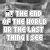identical text-based icons with changing colors on a textured gray background, each displaying 'AT THE END OF THE WORLD OR THE LAST THING I SEE' in pixelated font