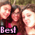 four identical group photos with overlaid text reading "Best," "Friendz," and "Forever!!" in pink lettering