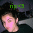 Pixelated image of a person with dark hair and pinkish skin tone, green text reading 'rip<3' above the head against a dark background.
