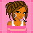Pixel art contact sheet of a female character with brown dreadlocks and white earrings across four frames showing pose changes, with text "PUCK YOU BITCH" in the bottom two frames on pink background.