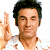 A 50x50 pixel animated buddy icon featuring a person making a peace sign on the left frame and green text "Original Icons .com" on a dark green background on the right frame, displayed as a contact sheet with two sampled frames.