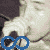Static 50x50 pixel icon featuring a stylized character with blue glasses, dark hair, and light skin against a muted background.