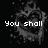 Black background with six heart-shaped icons arranged in two , each containing pixelated text and a central heart symbol