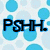 Blue and white polka dot background with black text reading "PSHH. I was cool before you even knew what it meant" in a pixelated font.