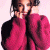 A person in a red sweater with dark hair, hands near face against light background; green text 'Original Icons .com' on right.